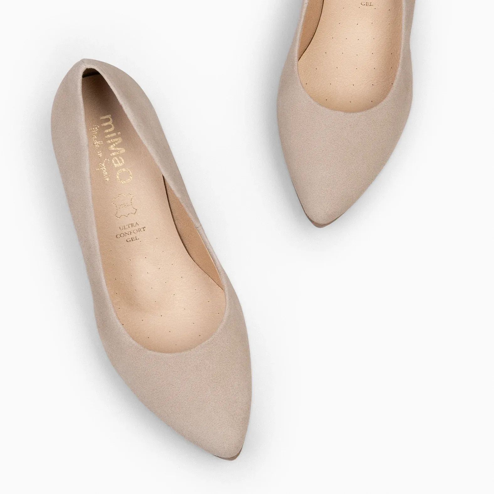 URBAN – Zapatos de tacón alto de ante CAMELLO - Imagen 5