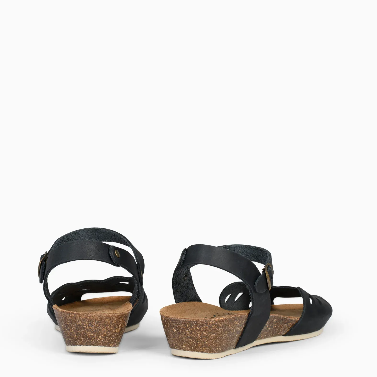 ALOE – Sandalias BIO con cuña NEGRO - Imagen 4