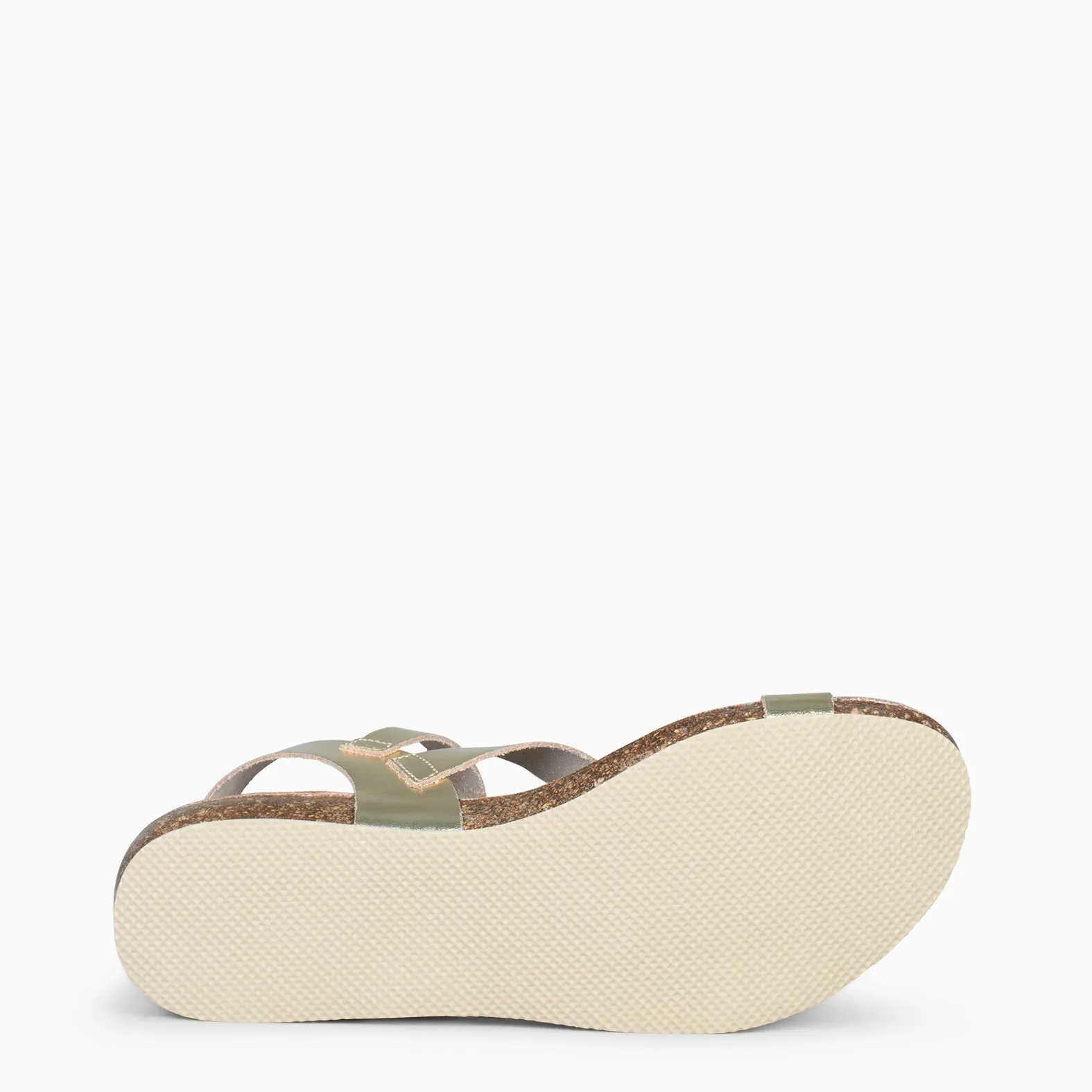 LIS – Sandalias BIO de piel de vaquetilla PLATINO - Imagen 3