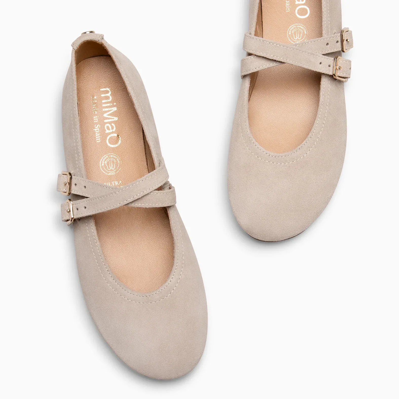 AMAPOLA – BAILARINA PLANA ESTILO BARESOFT BEIGE - Imagen 5