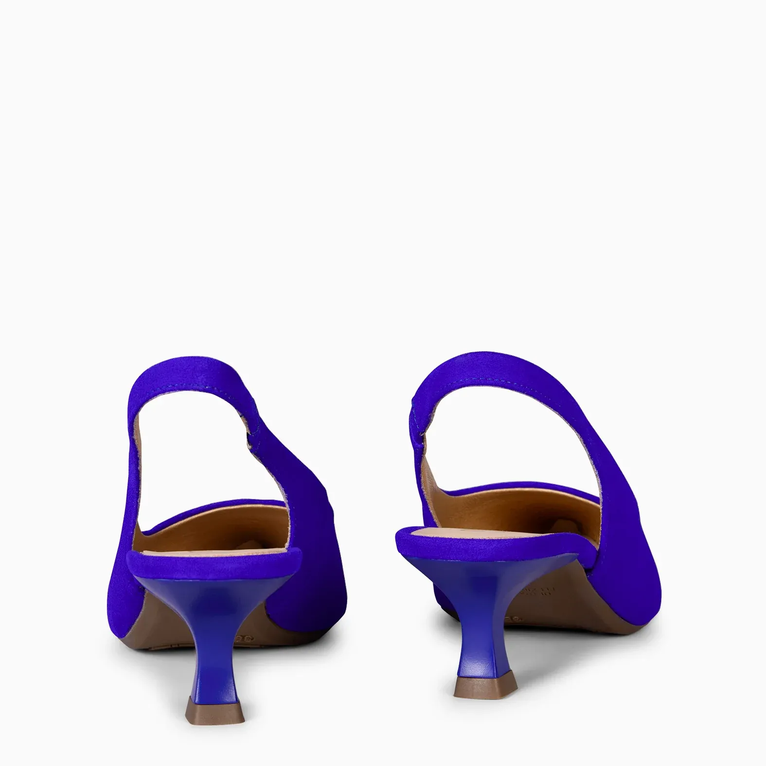 KITTEN DESTALONADO – Zapatos de tacón acampanado destalonados AZUL ELECTRICO - Imagen 4
