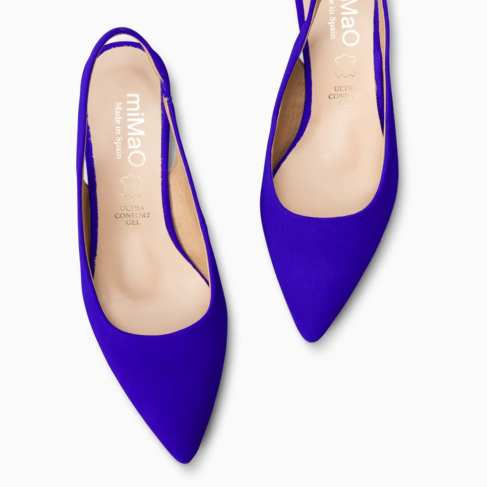 KITTEN DESTALONADO – Zapatos de tacón acampanado destalonados AZUL ELECTRICO - Imagen 5