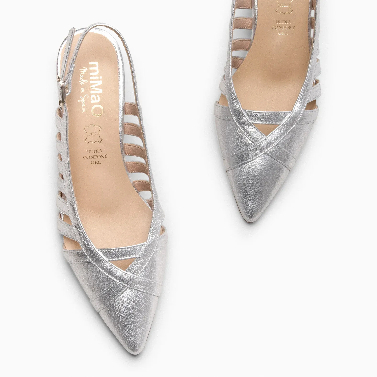 JADE - Zapato tacón Kitten PLATA - Imagen 4