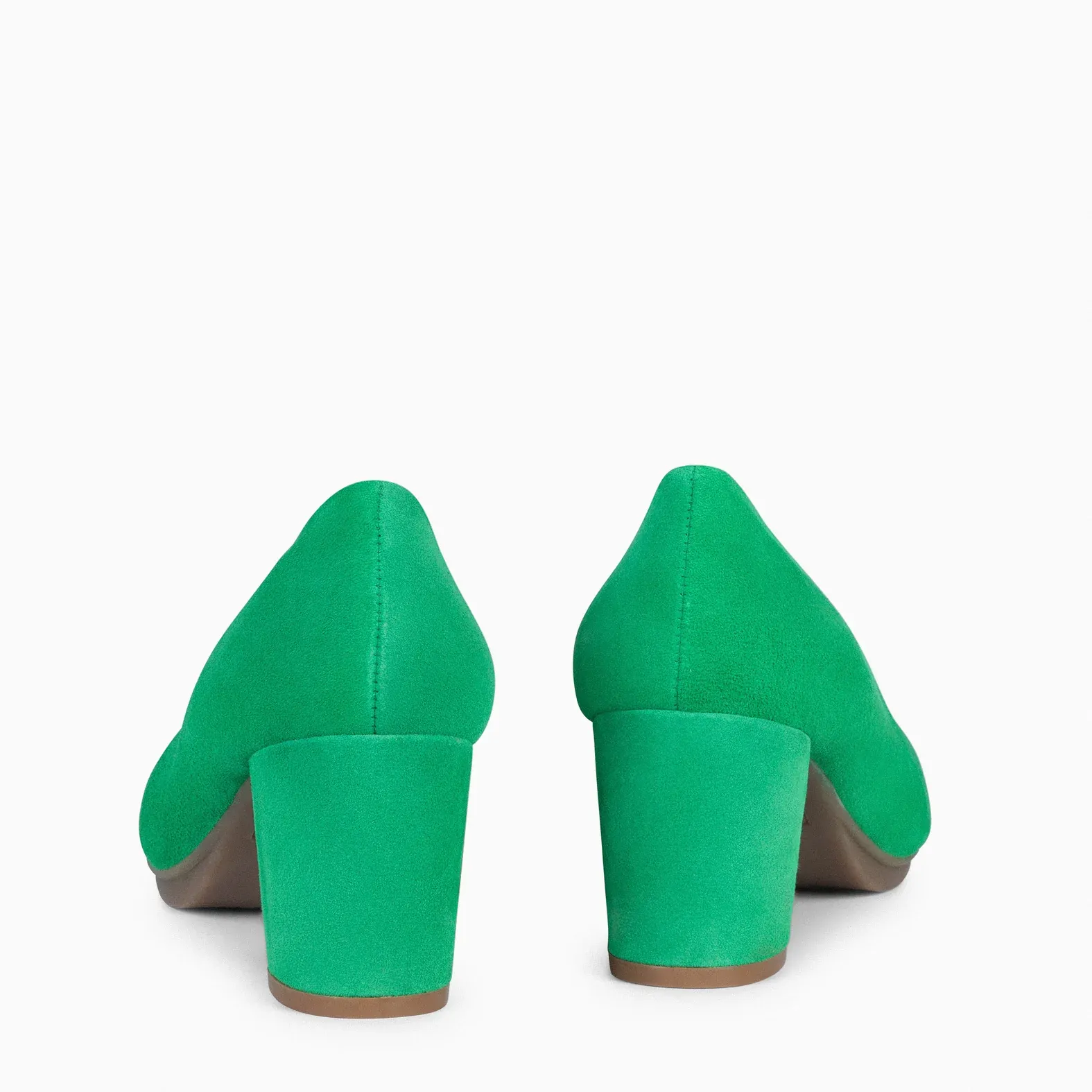 URBAN S - Zapatos de tacón medio de ante VERDE - Imagen 4