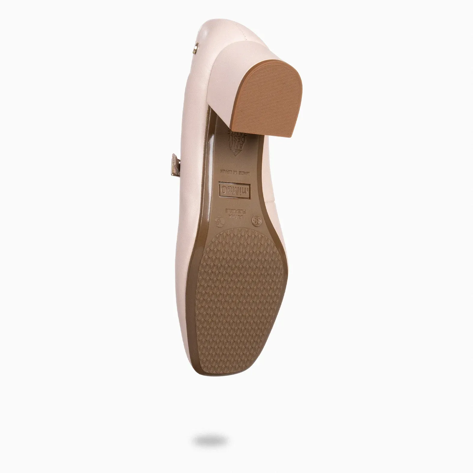 BELLA - Zapatos con pulsera y puntera cuadrada NUDE - Imagen 6