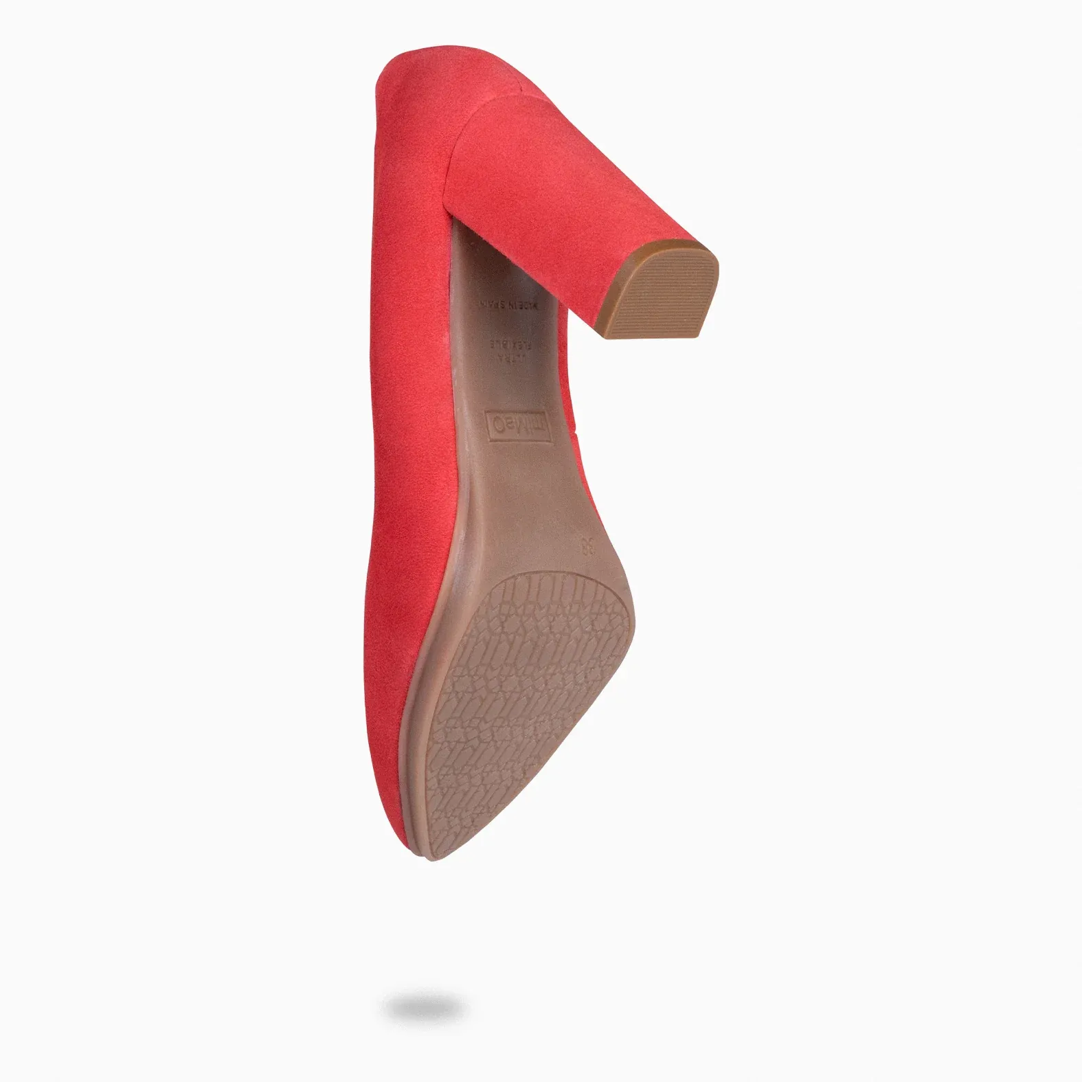 URBAN – Zapatos de tacón alto de ante ROJO - Imagen 5