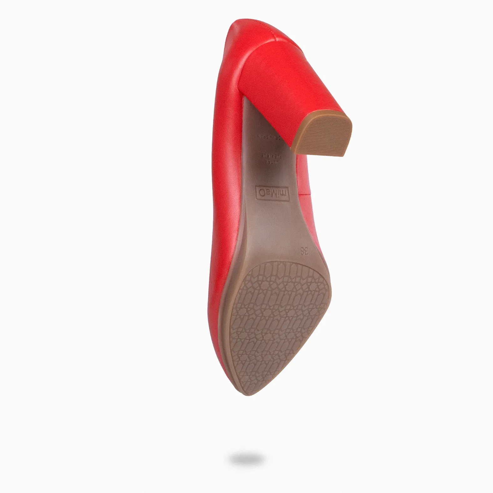 URBAN SALON - Zapatos de tacón alto en napa nude ROJO - Imagen 5