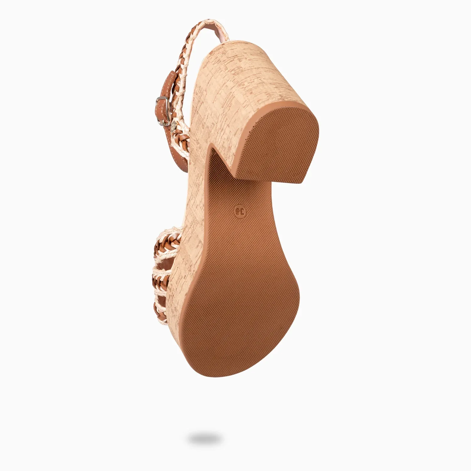 FLORA – sandalias casuales de tacón alto CAMEL - Imagen 2