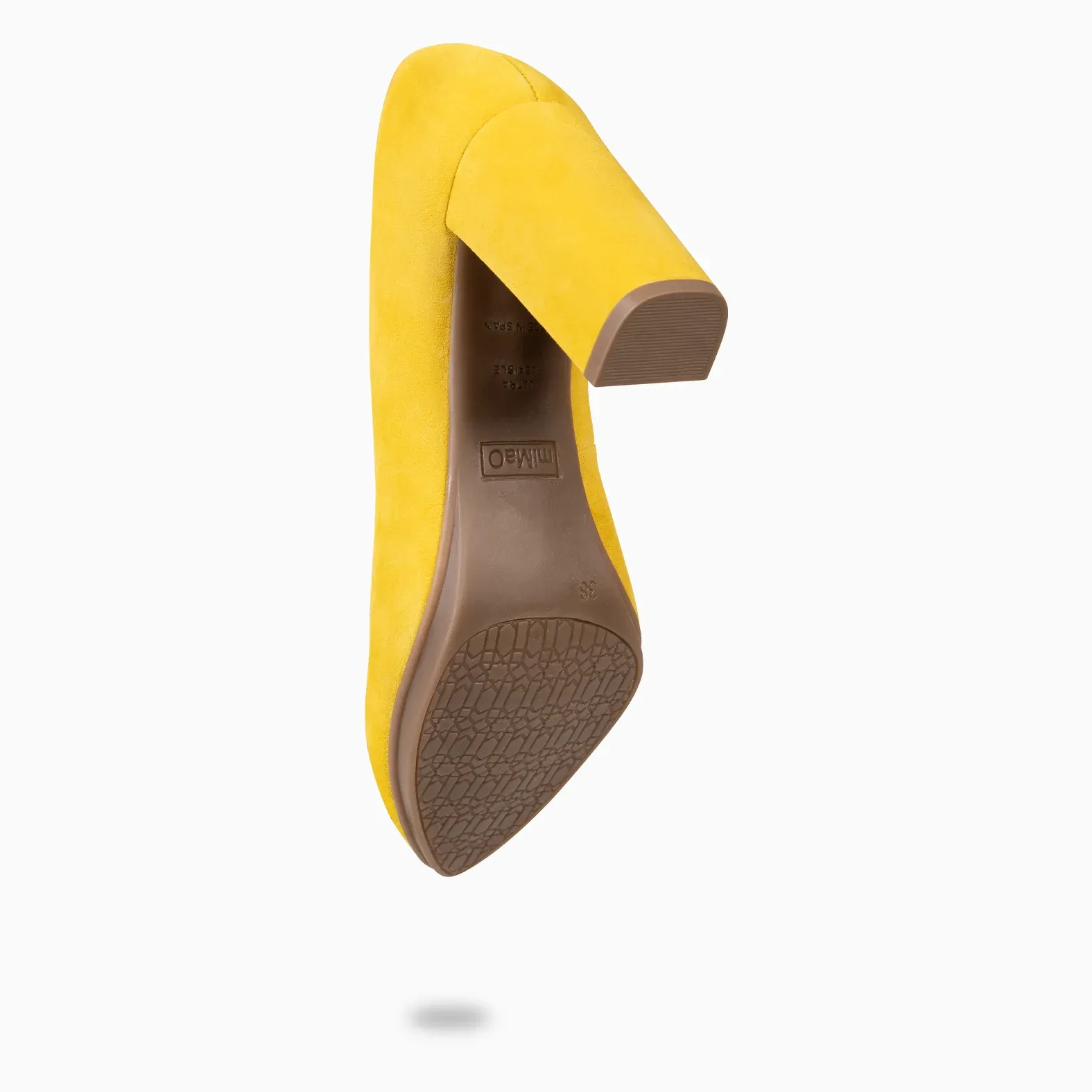 URBAN – Zapatos de tacón alto de ante AMARILLO - Imagen 2